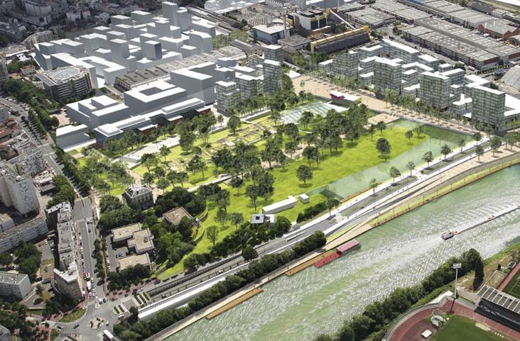 Modélisation du futur éco-quartier de 100 hectares des Docks de Saint-Ouen, éco-quartiers