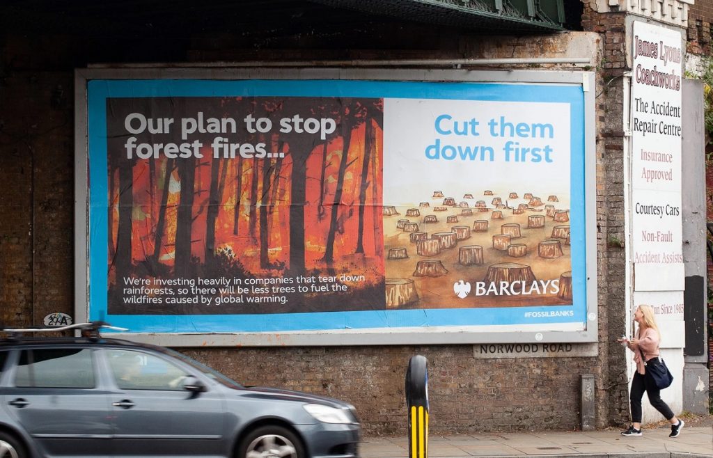 publicité satirique Barclays