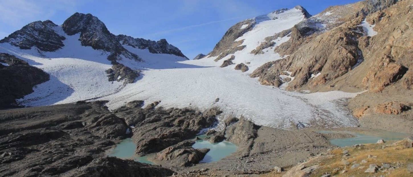 Le glacier de Saint-Sorlin dans les alpes françaises est en net recul. //Photo : B. Jourdain