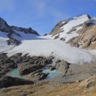 Le glacier de Saint-Sorlin dans les alpes françaises est en net recul. //Photo : B. Jourdain